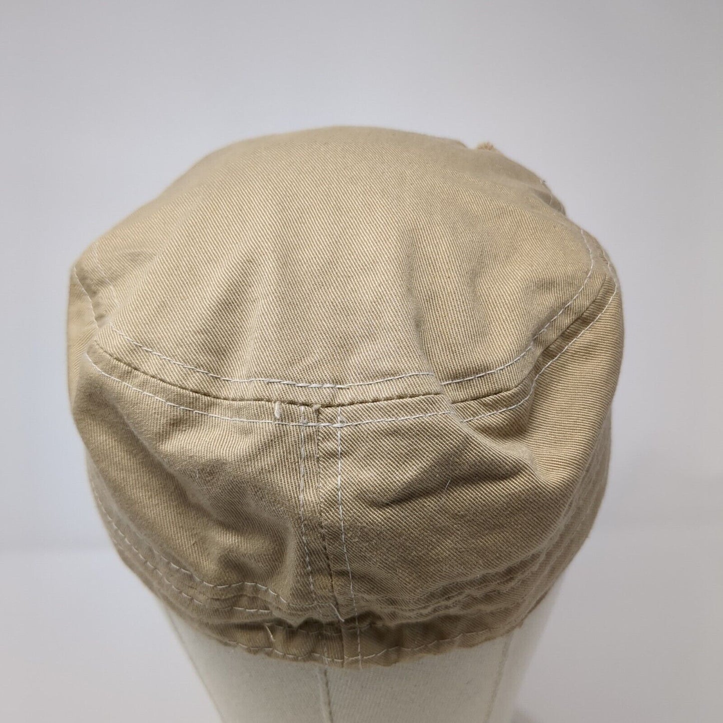 Leader Stretch Fitted Cadet Army Cap Hat Tan One Size Bow Rhinestone
