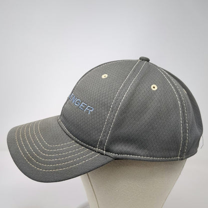 Ahead Gray Baseball Cap One Size Bombardier Challenger Logo Strapback Hat Mesh
