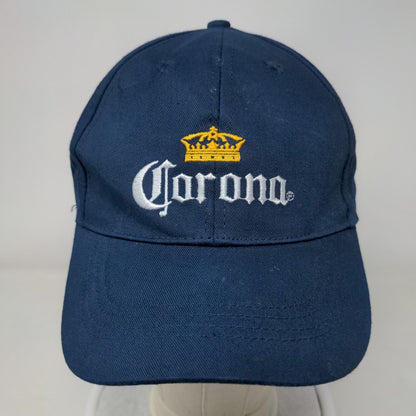 Corona Strapback Hat Blue One Size Embroidered Logo Adjustable