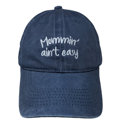 Altar'd State Women's Slideback Hat Blue Embroidered Mommin' Aint Easy Logo