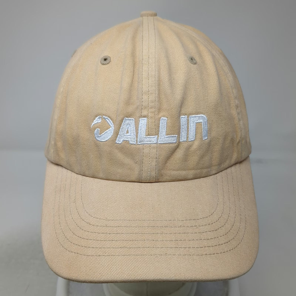 Richardson Baseball Cap Beige One Size ALLIN Embroidered Logo Slideback Hat