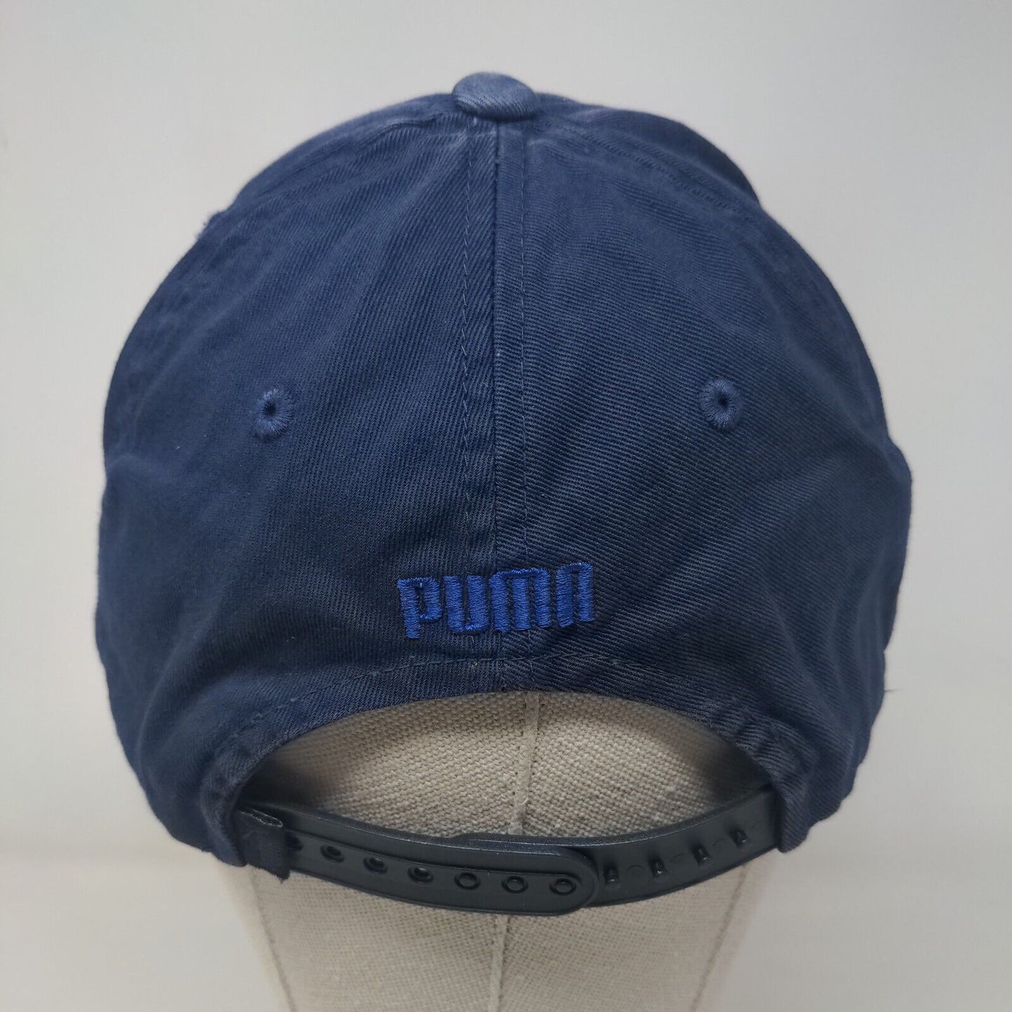 PUMA Snapback Hat Blue OSFA Embroidered Logo Adjustable 6 Panel