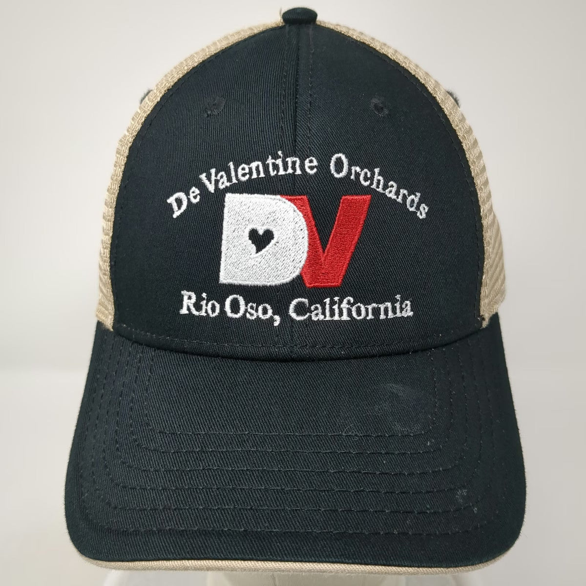 Otto Baseball Cap Black OSFM De Valentine Orchards California Mesh Strapback Hat