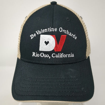 Otto Baseball Cap Black OSFM De Valentine Orchards California Mesh Strapback Hat