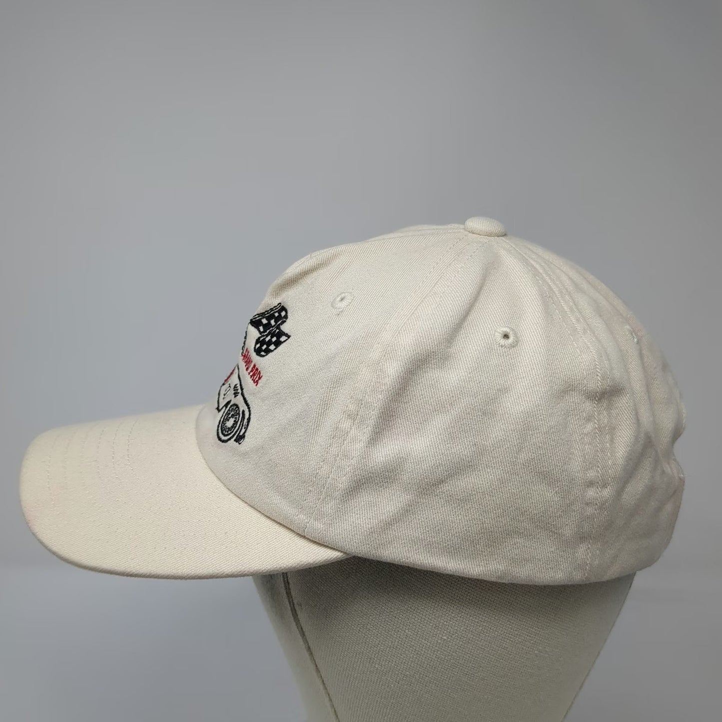 Outdoor Cap Grand Prix Race Car Embroidered Baseball Cap Beige One Size Hat