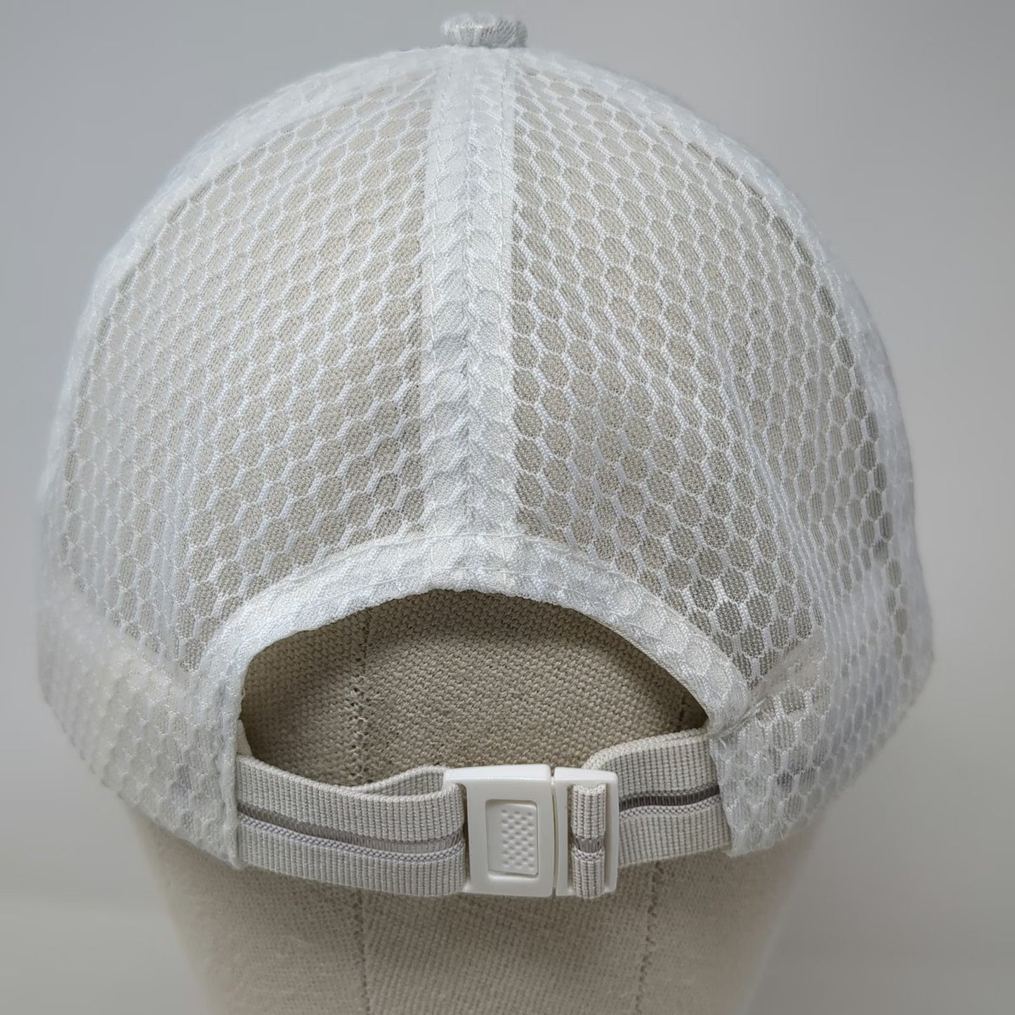 Baseball Cap White One Size Mesh Advocate Sports 2022 Gray Trim Breathable Hat