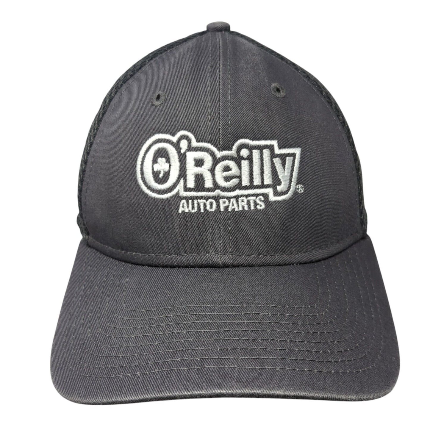 O'Reilly Auto Parts Fitted Hat Gray Medium-Large Stretch New Era 6 Panel