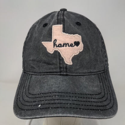 Home Texas Map Slideback Hat Gray OSFM Embroidered Adjustable 6 Panel