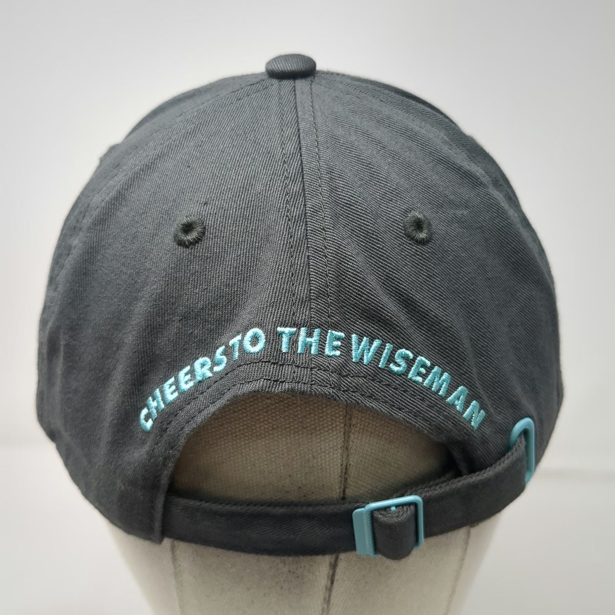 Gray Baseball Cap One Size Blue Windmill Cheers to the Wiseman Slideback Hat