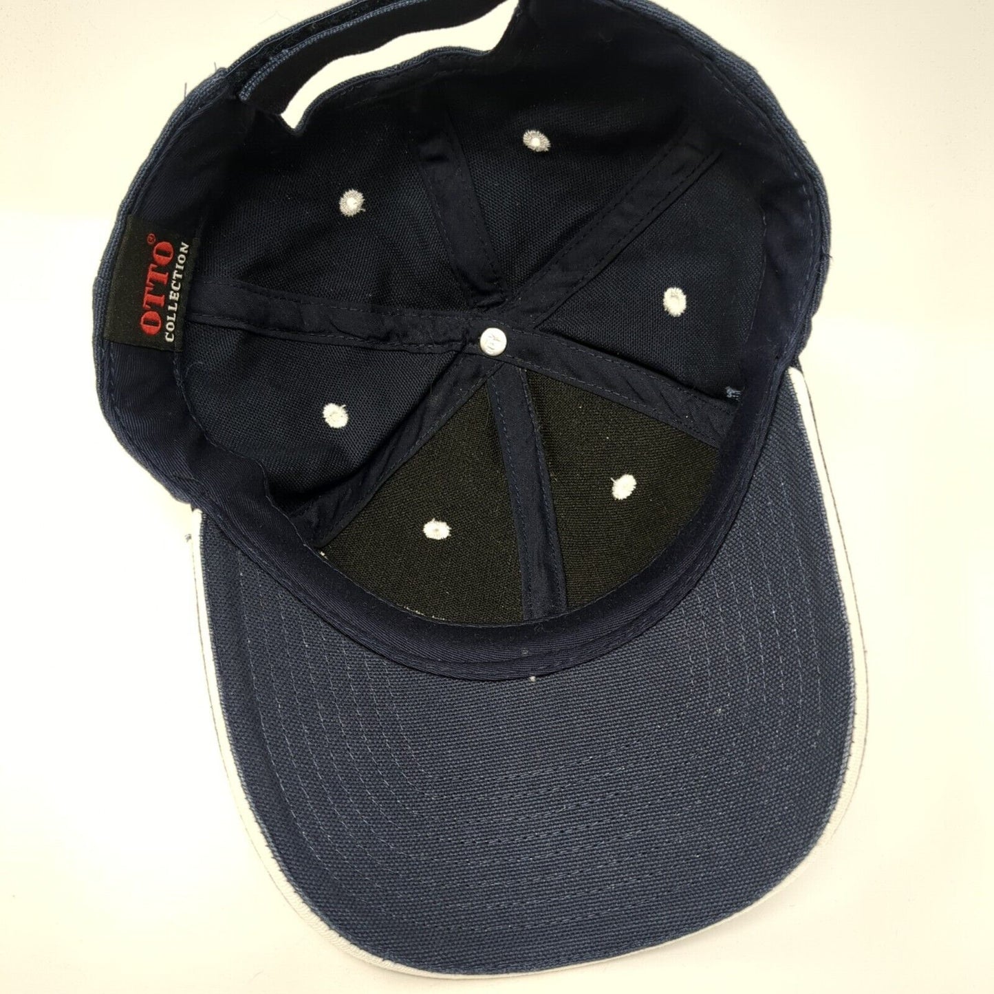 C&H Strapback Hat Blue One Size Adjustable Embroidered Vented Holes 6 Panel Otto