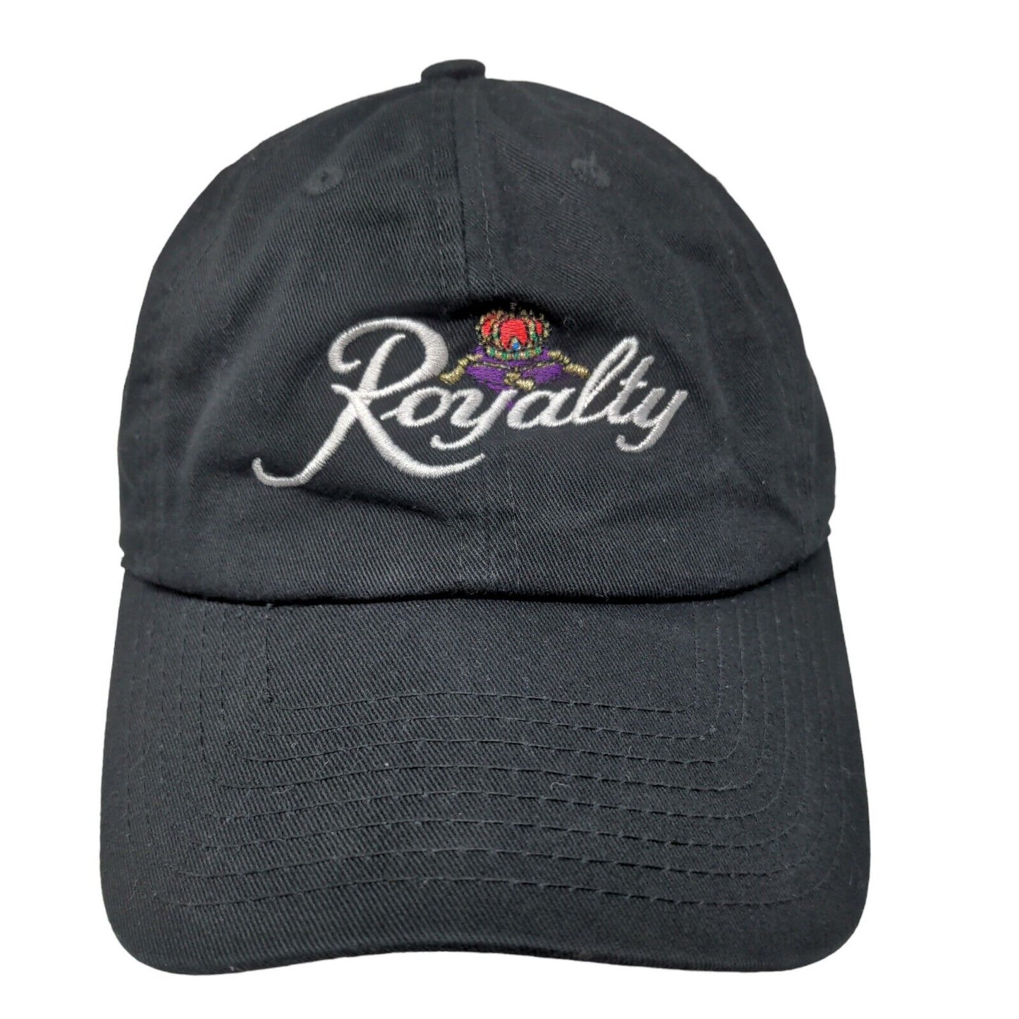 Field Grade Men's Slideback Hat Black Embroidered Royalty Logo Cotton