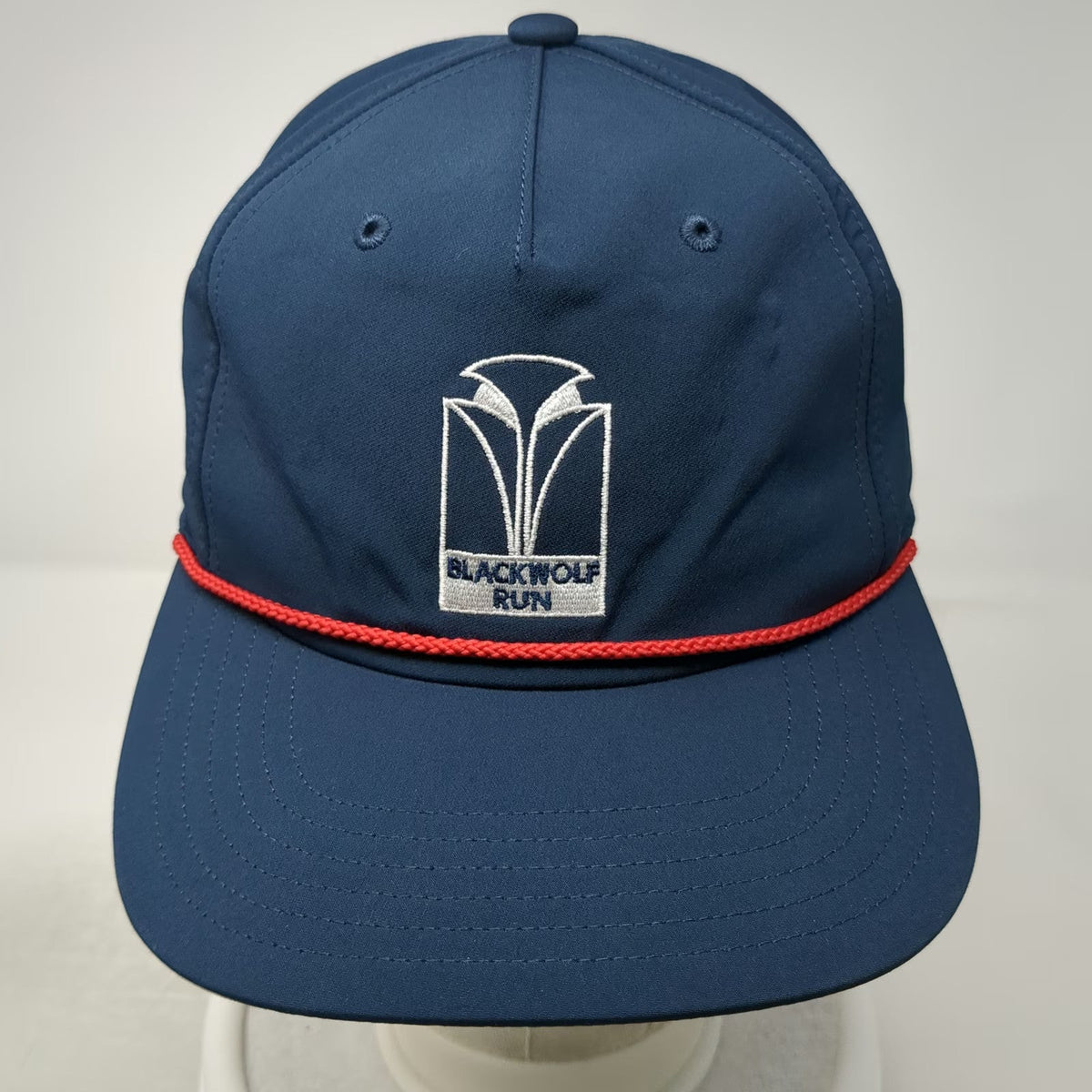 Adidas 5 Panel Blue One Size Hat Blackwolf Run Golf Rope Snapback Performance