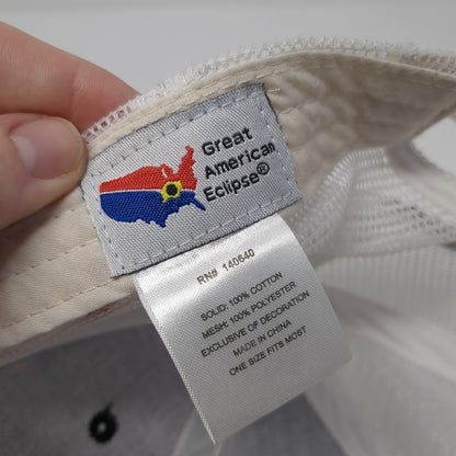 Great American Solar Eclipse Snapback Trucker Hat Black One Size Mesh Back