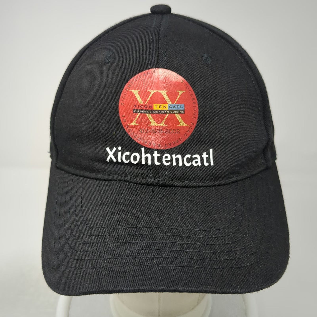 i Fashion Baseball Cap Black One Size Slideback Xicohtencatl Restaurant Logo Hat