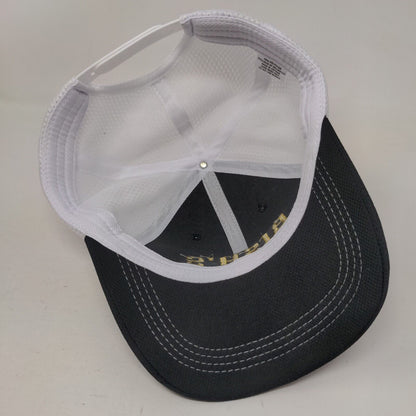 Bish's RV Snapback Mesh Back Trucker Hat Black White Embroidered Logo