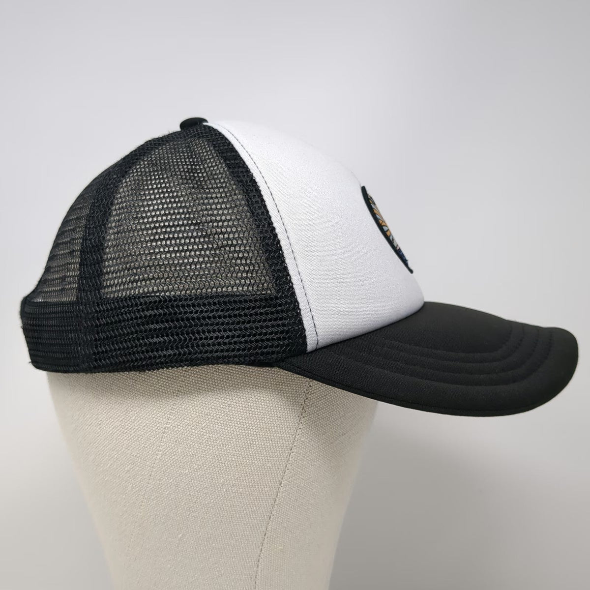 Rip Curl Trucker Hat Black One Size Mesh Snapback Surf Graphic Patch Beach Sun