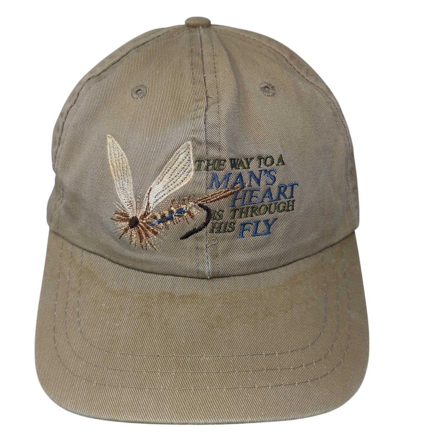 The Way To A Man's Heart Is Through His Fly Slideback Hat Brown One Size