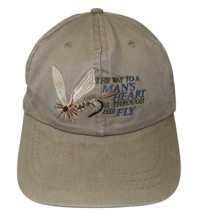 The Way To A Man's Heart Is Through His Fly Slideback Hat Brown One Size