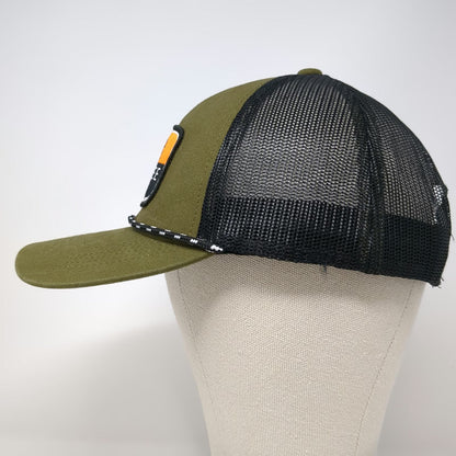 Realtree Fishing Trucker Hat Green Black Orange OSFM Mesh Snapback Rope Patch