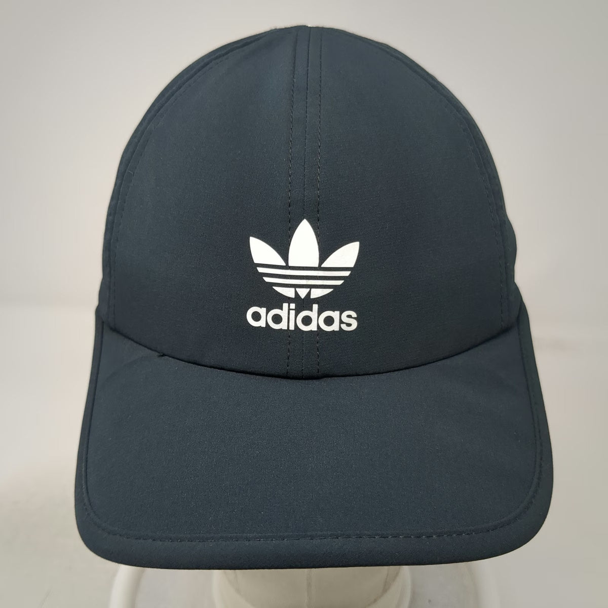 Adidas Baseball Cap Black One Size Trefoil Logo 3-Stripes Performance Sport Hat