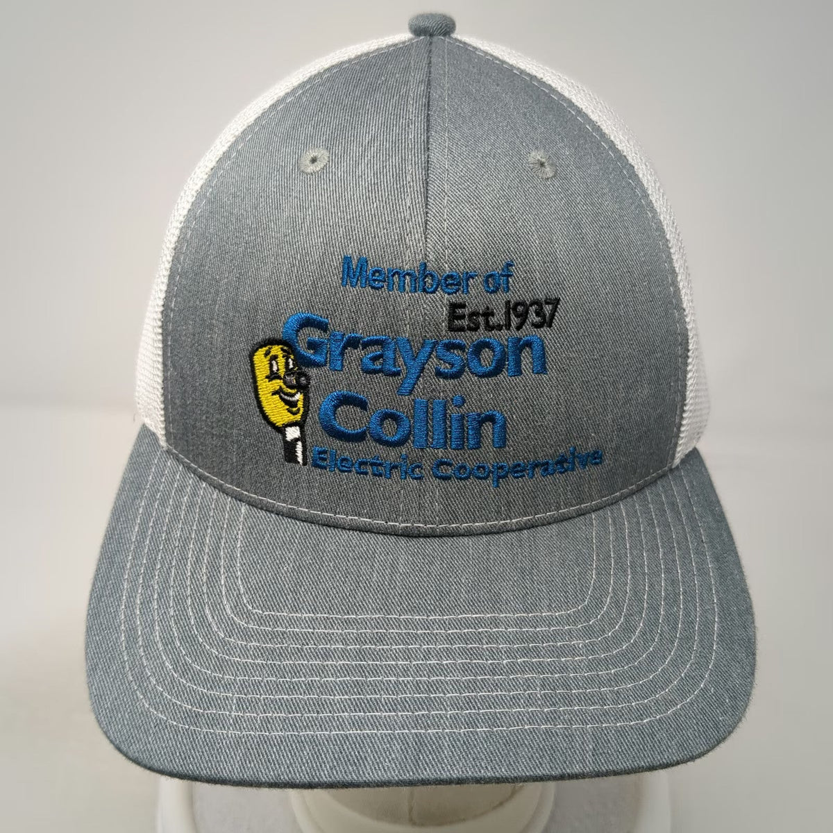 Outdoor Cap Trucker Hat Gray One Size Grayson Collin Electric Cooperative Mesh