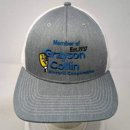 Outdoor Cap Trucker Hat Gray One Size Grayson Collin Electric Cooperative Mesh