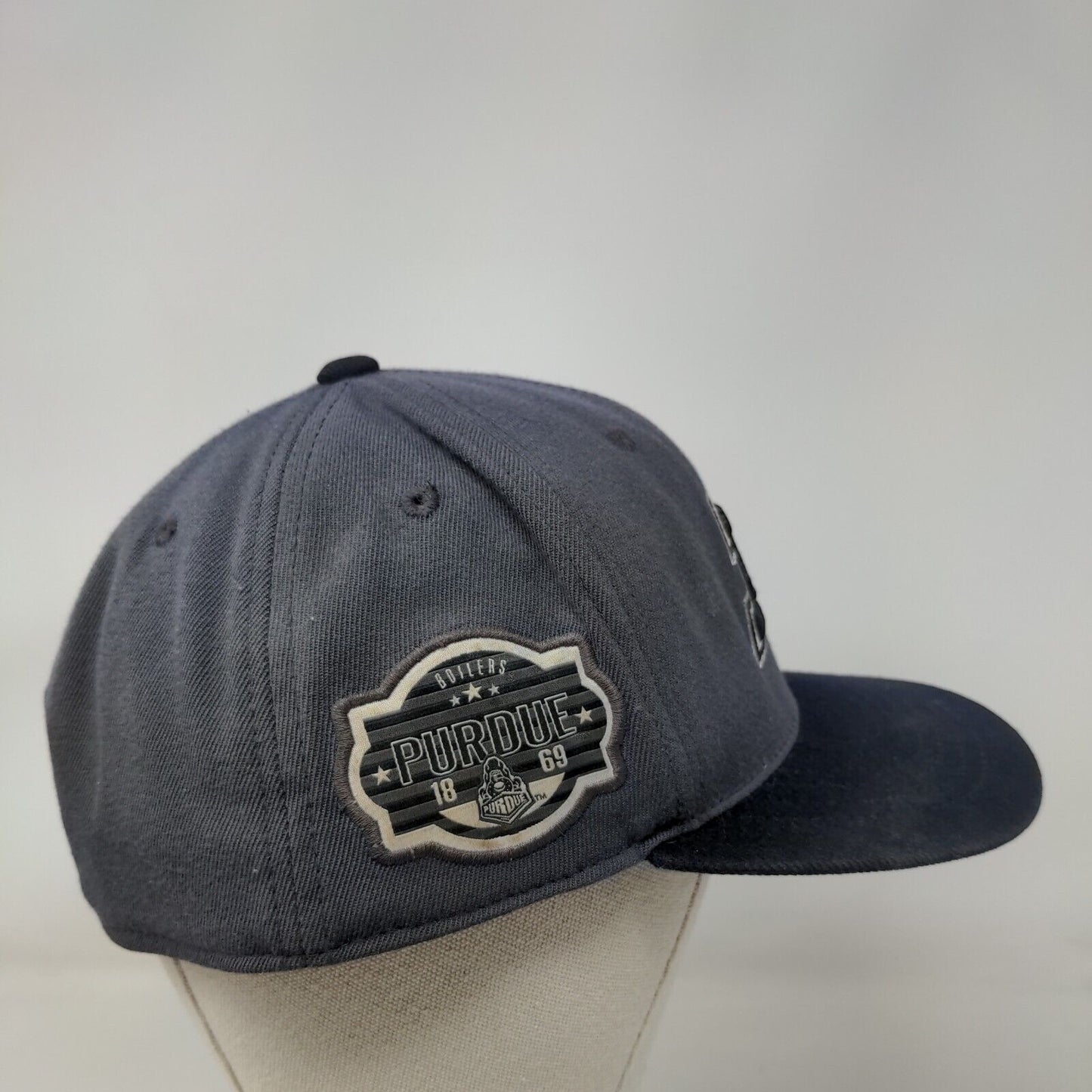 Purdue Boilermakers Fitted Hat Gray OSFA Embroidered Logo Top of the World NCAA