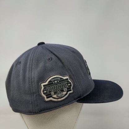 Purdue Boilermakers Fitted Hat Gray OSFA Embroidered Logo Top of the World NCAA