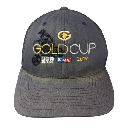 Gold Cup 2019 USA BMX Fitted Trucker Hat Gray S/M Mesh Back Port Authority