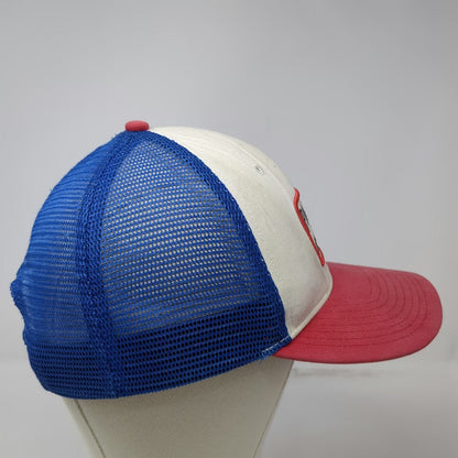 Patagonia Trucker Hat Blue Red White One Size Mesh Back Snapback Mountain Patch