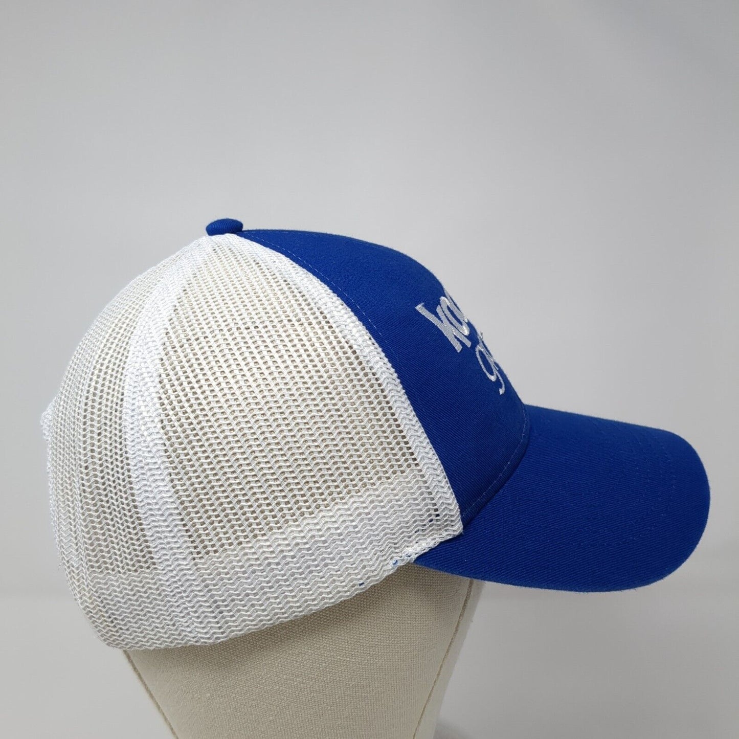 Koozie Group Snapback Trucker Hat Blue One Size Adjustable Mesh Back Cap America