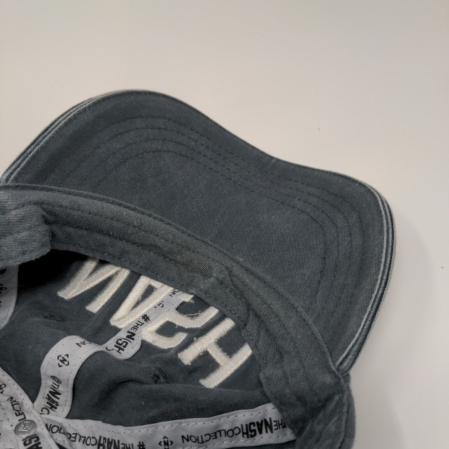 Nash Slideback Hat Gray One Size Adjustable Embroidered 6 Panel Revv