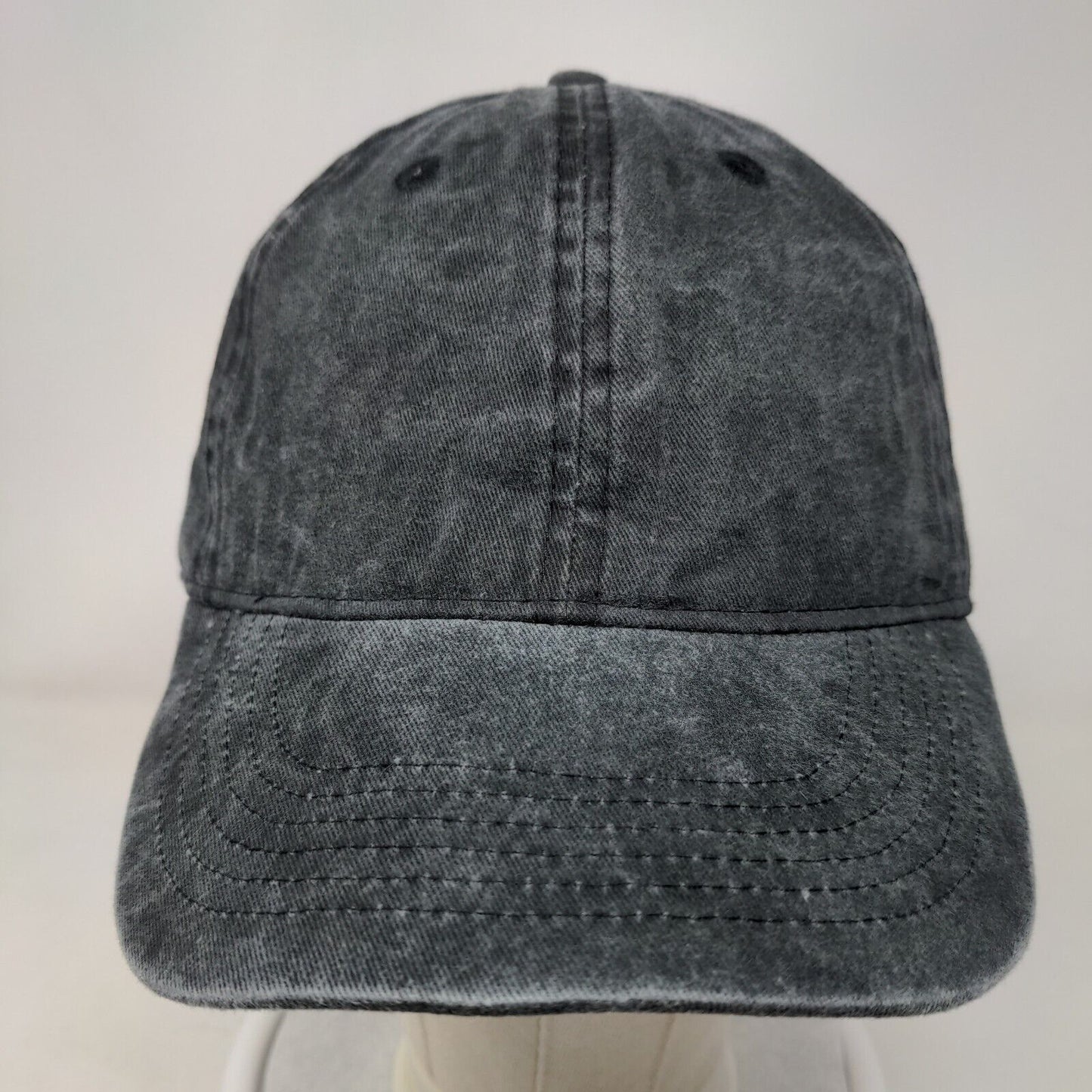 Unbranded Slideback Hat Gray One Size Adjustable Vented Holes 6 Panel Blank
