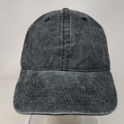 Unbranded Slideback Hat Gray One Size Adjustable Vented Holes 6 Panel Blank