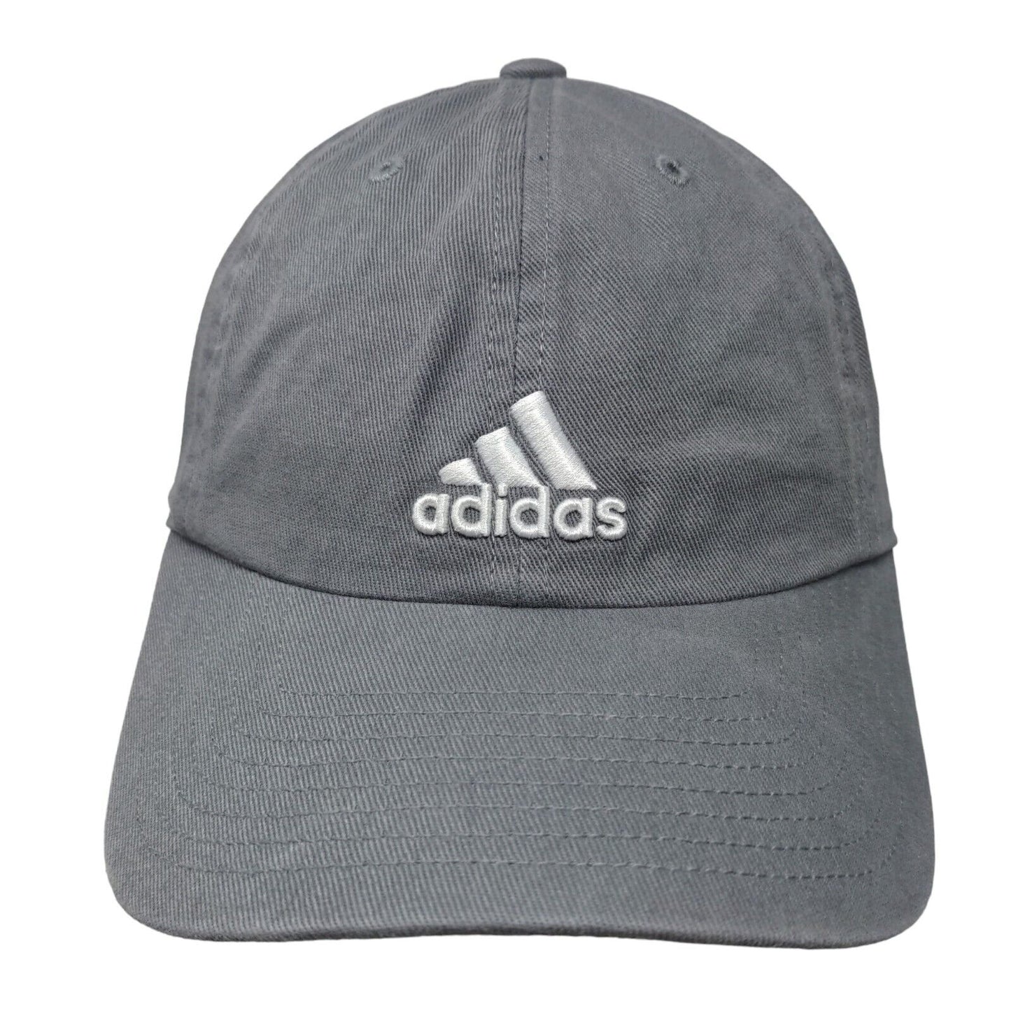 Adidas Slideback Hat Gray One Size Adjustable Embroidered Aero Ready 6 Panel