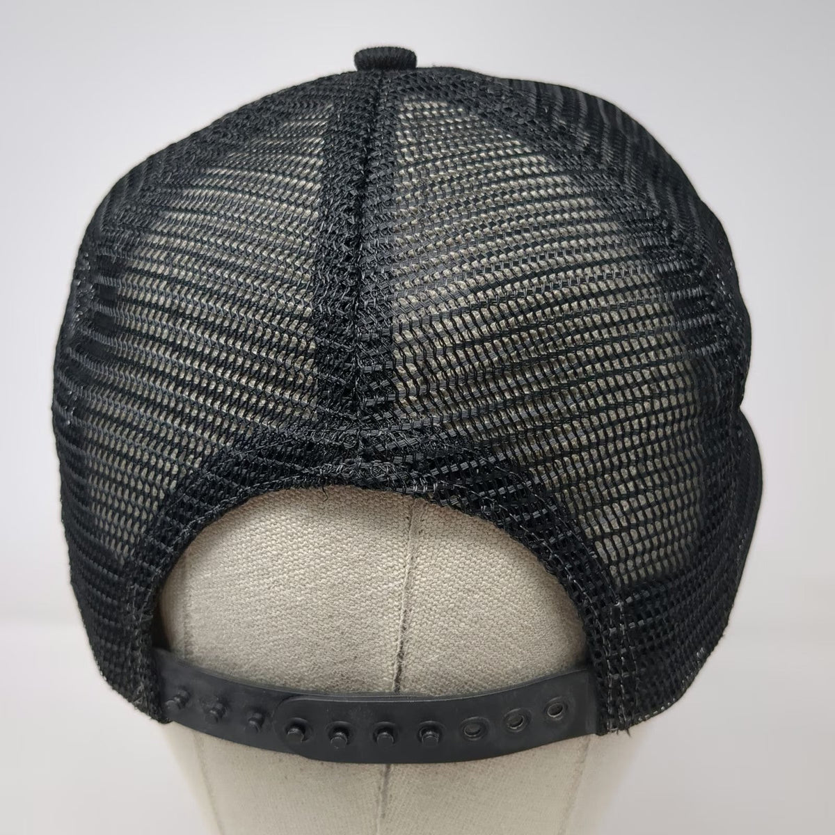 Reynolds Trucker Hat Black One Size Script F Logo Mesh Snapback Made in USA