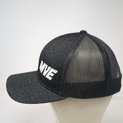 Pacific Headwear Trucker Hat Black One Size Snapback MVE Embroidery Mesh Back