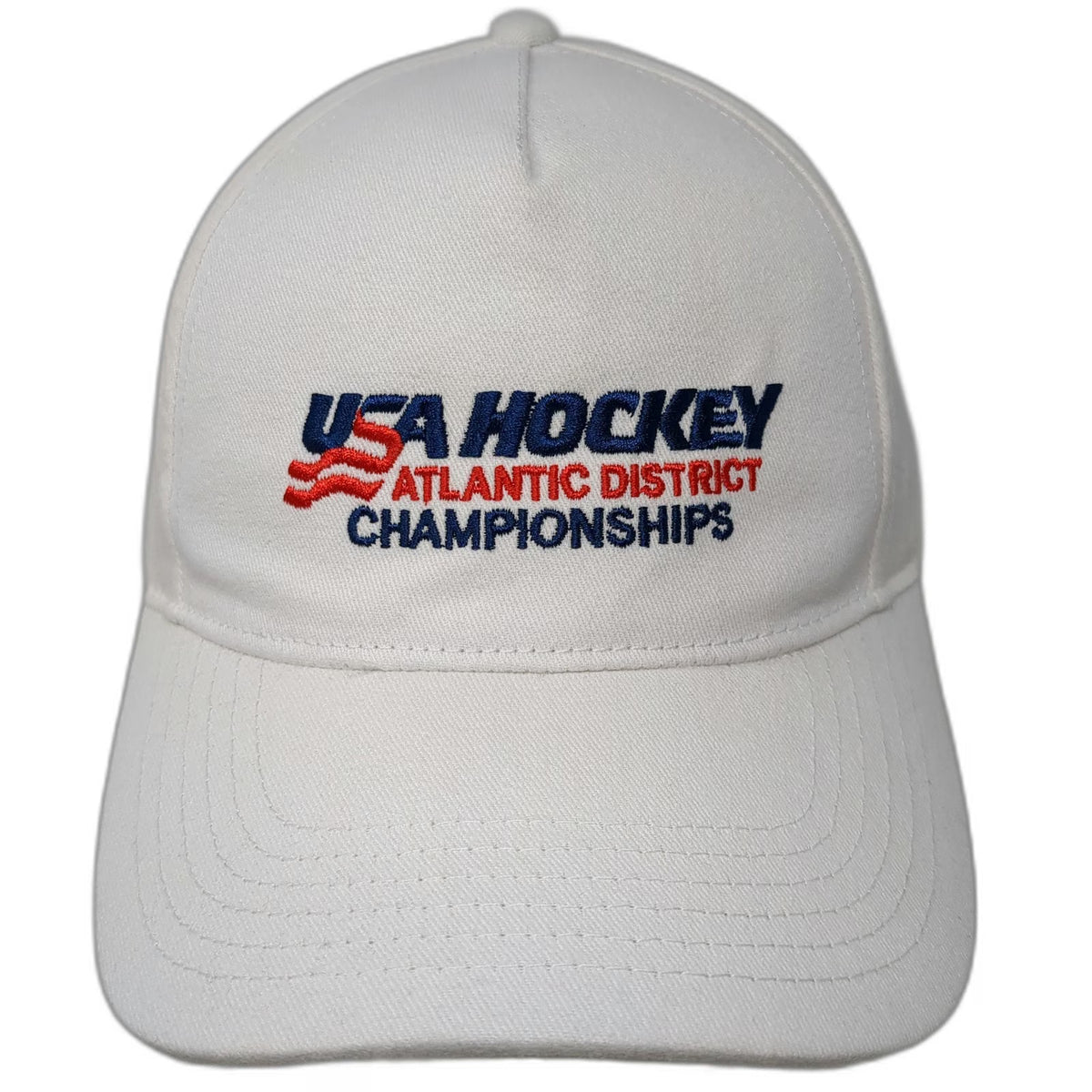 USA Hockey Atlantic District Championships 2025 Cap Hat White OS Slideback