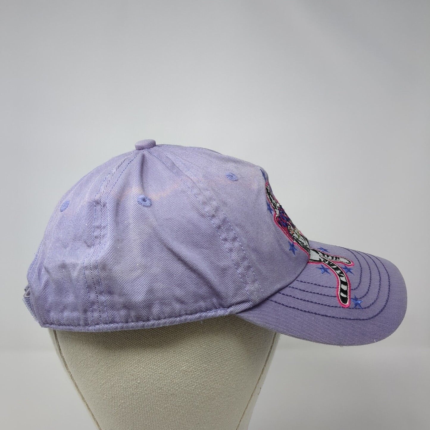 Wild Thing Tiger Strapback Hat Purple One Size Adjustable Rainforest Cafe
