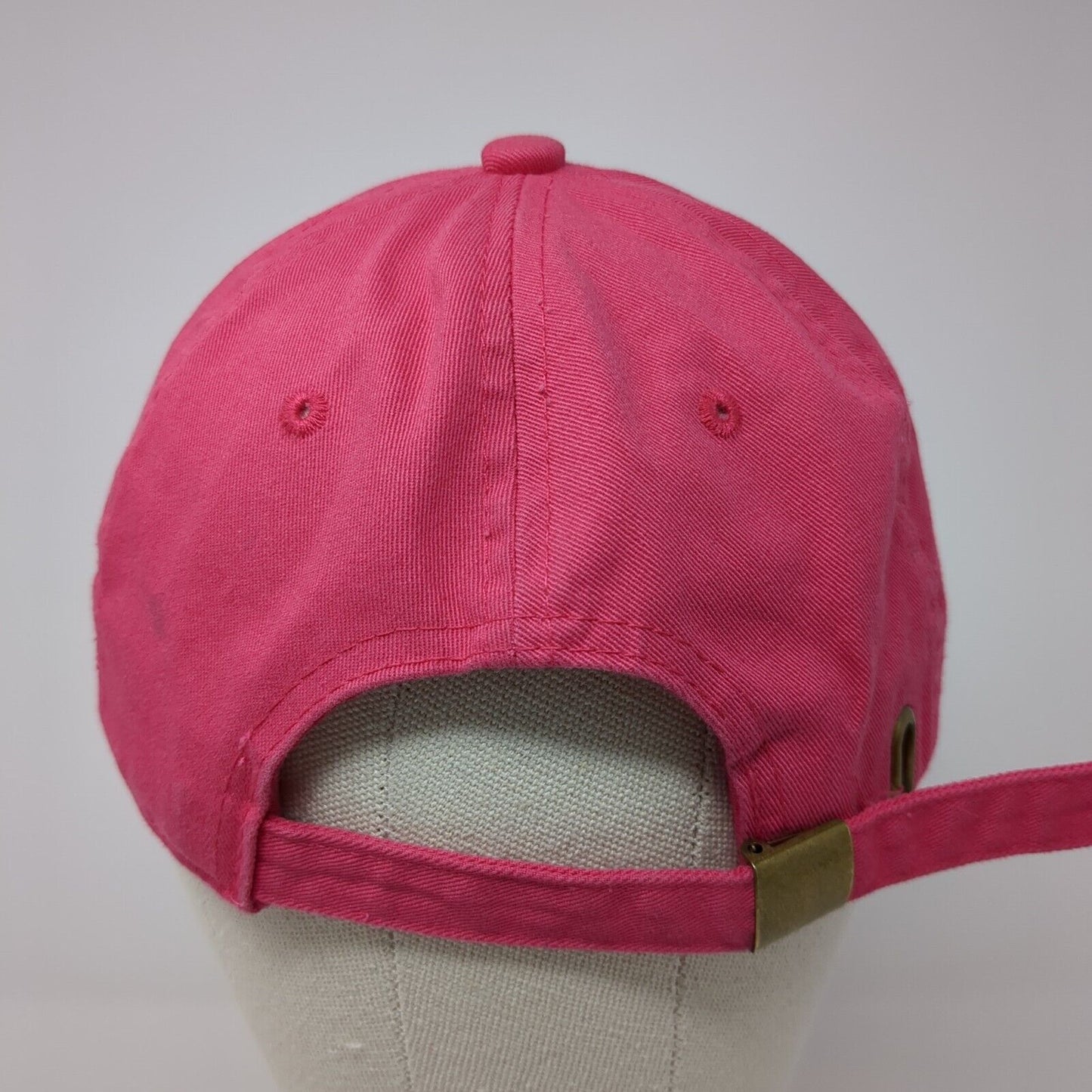Eckos Slideback Hat Pink One Size Adjustable Vented Holes 6 Panel Blank