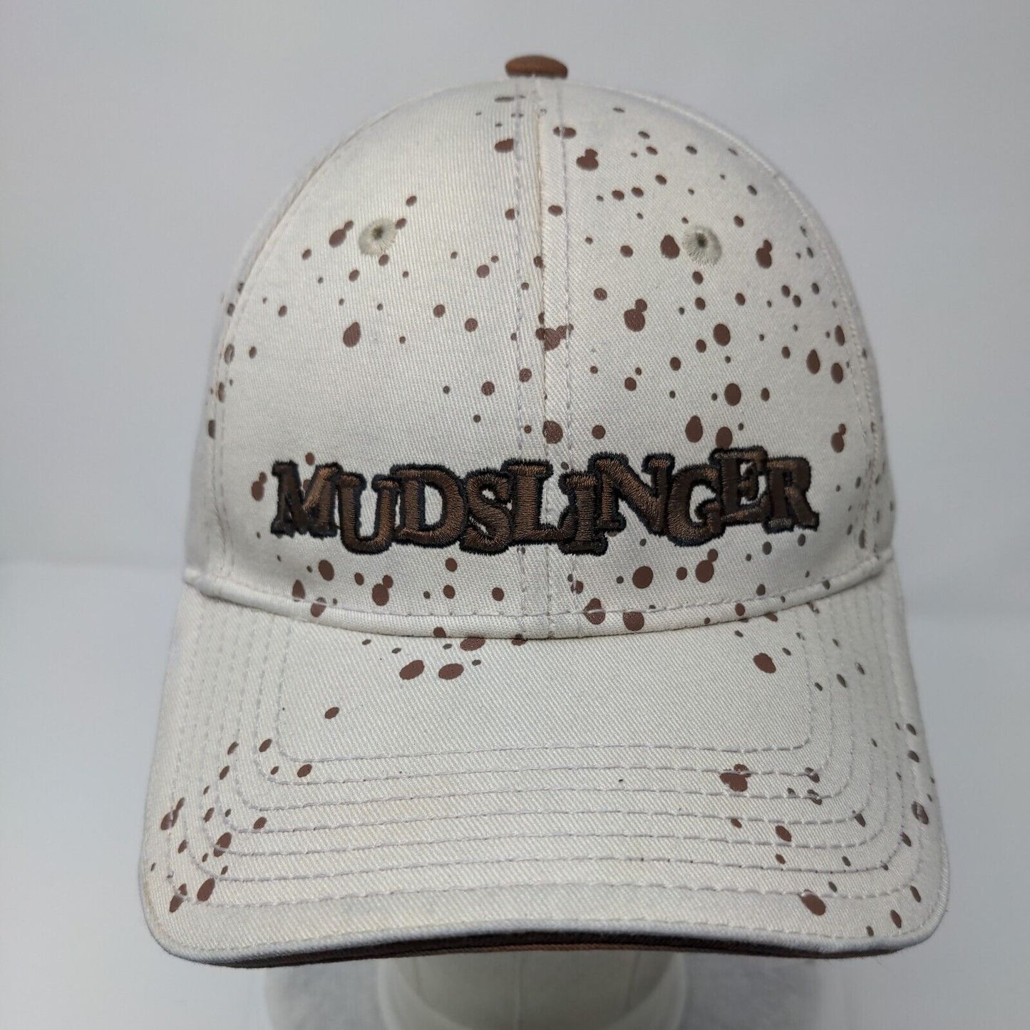 Mudslinger Slideback Hat Tan OSFA Adjustable Embroidered 6 Panel Jeep Workwear