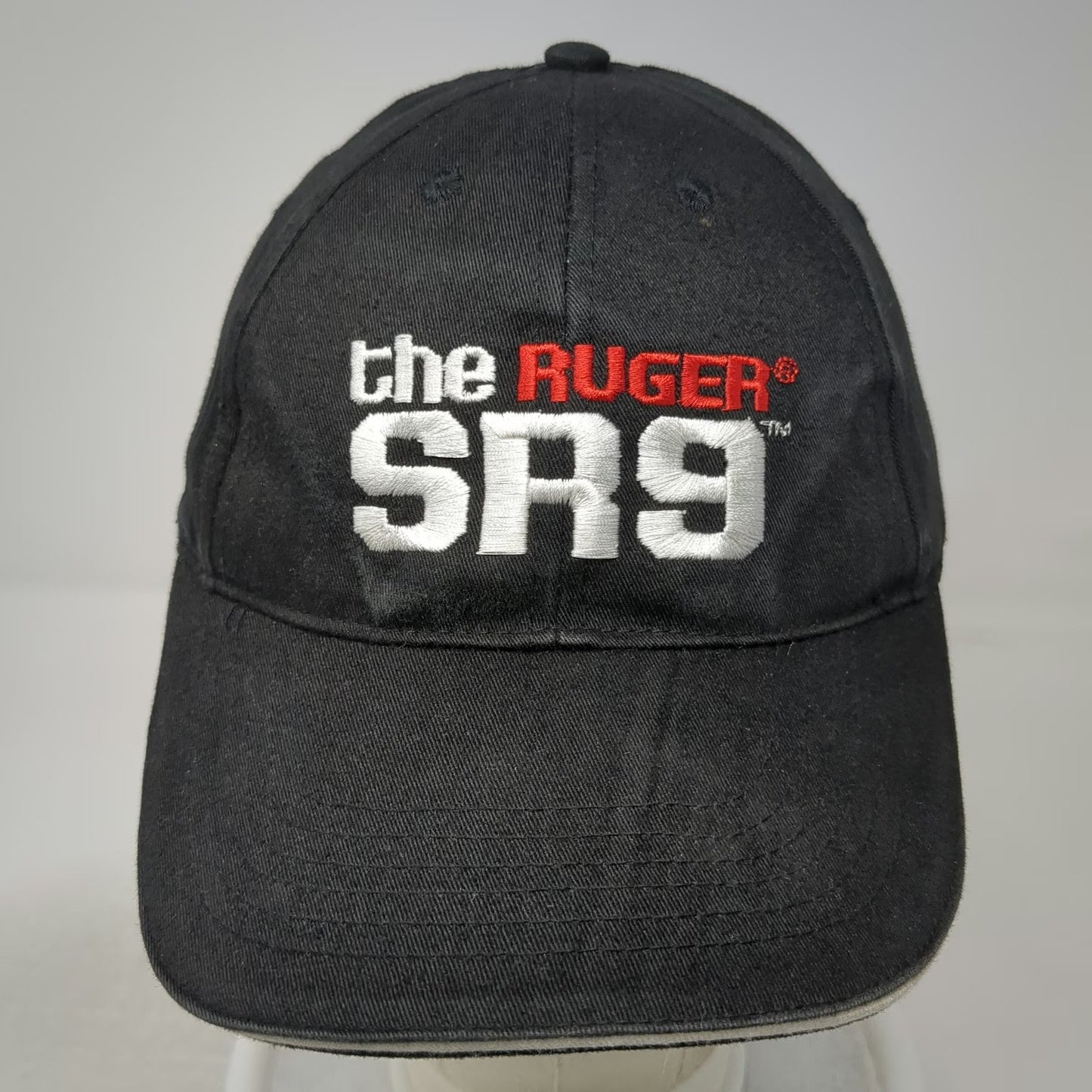 Ruger SR9 Logo Black OS Baseball Cap Hat Adjustable Strapback Sandwich Bill