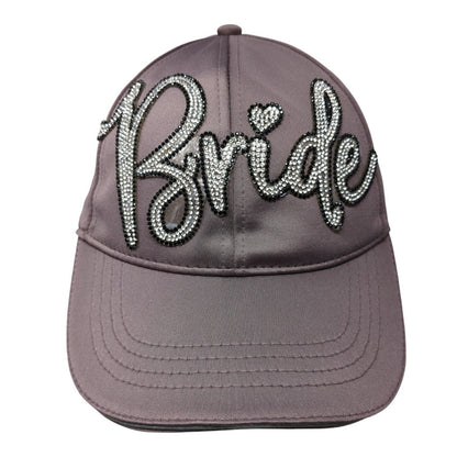 Bride Bling Slideback Ponyback Hat Purple OSFM Adjustable Embroidered 6 Panel