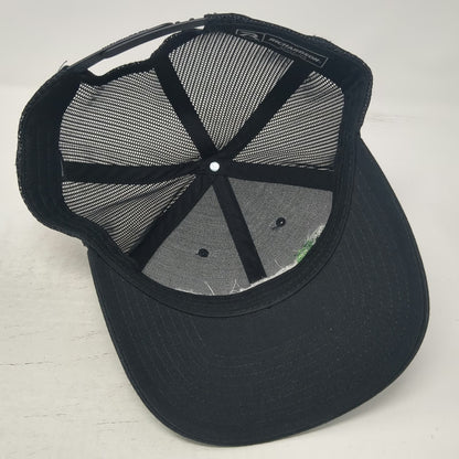 Richardson Trucker Hat Black One Size Snapback Farm Advantage Logo Mesh Back