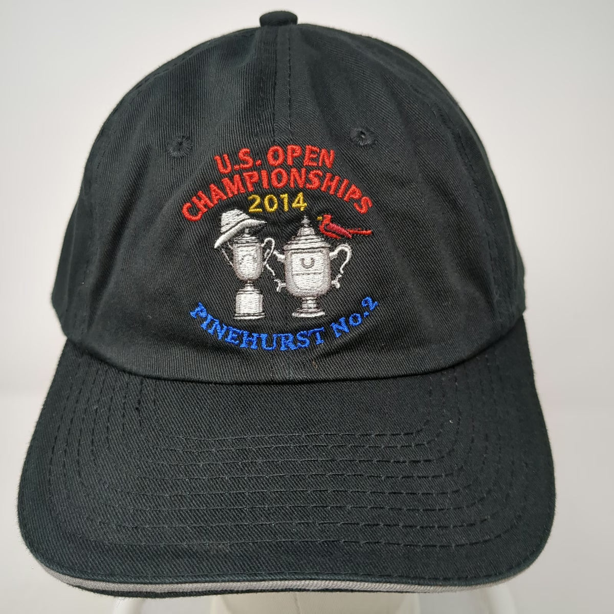 USGA Baseball Cap Black One Size 2014 US Open Golf Pinehurst No 2 Member Hat