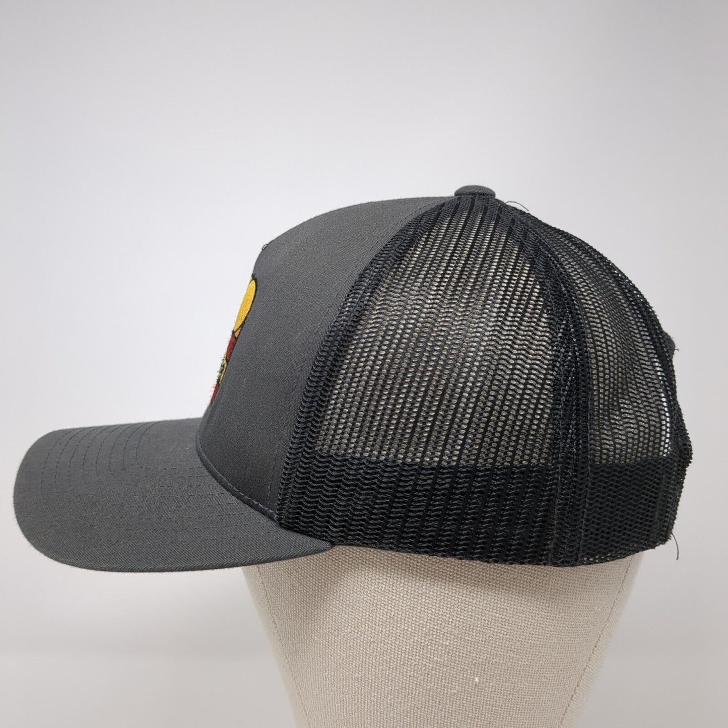 Idaho Snapback Trucker Hat Gray One Size Adjustable Mesh Back Classics Yupoong