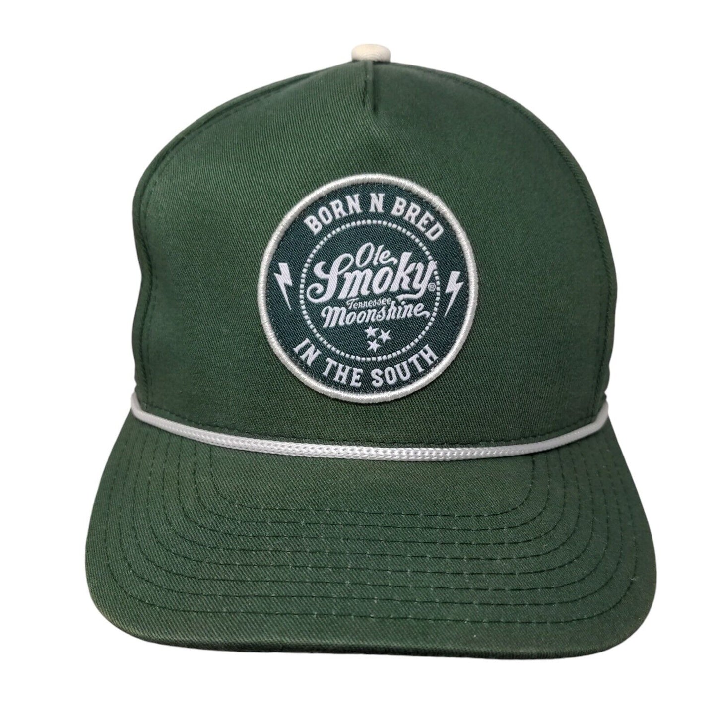 Ole Smoky Born N Bred In The South Snapback Rope Hat Green One Size