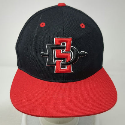 Zephyr Snapback Black Red Hat One Size San Diego State Aztecs Gray Underbrim