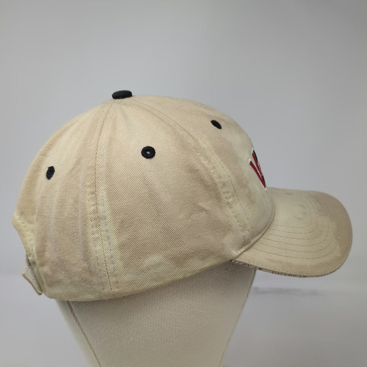 Bucks Bags Valley Agronomics Beige Baseball Cap One Size US Flag Logo Hat