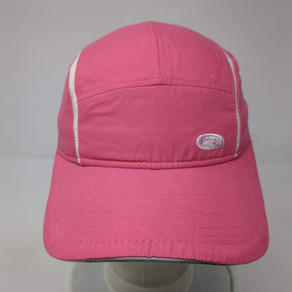 Signatures Strapback 5 Panel Cap Pink One Size Adjustable Embroidered Mesh Lined